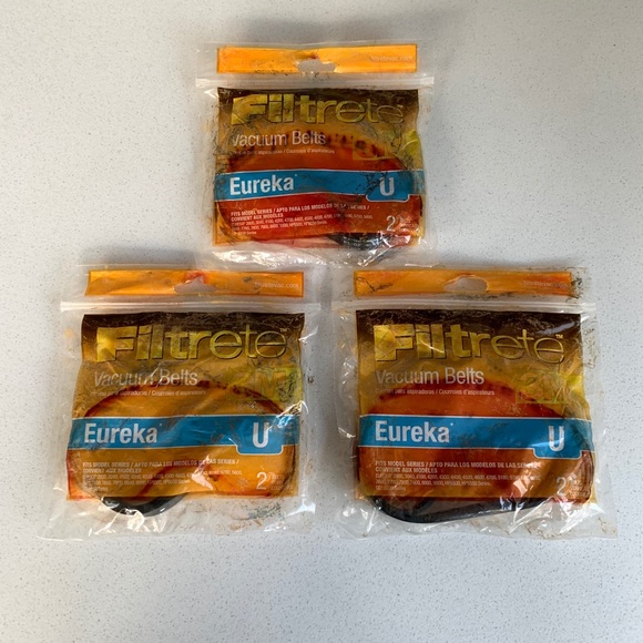 Total Qty (6) 3M Filtrete [67312A Eureka Type U] Replacement Vacuum Belts - Picture 1 of 3